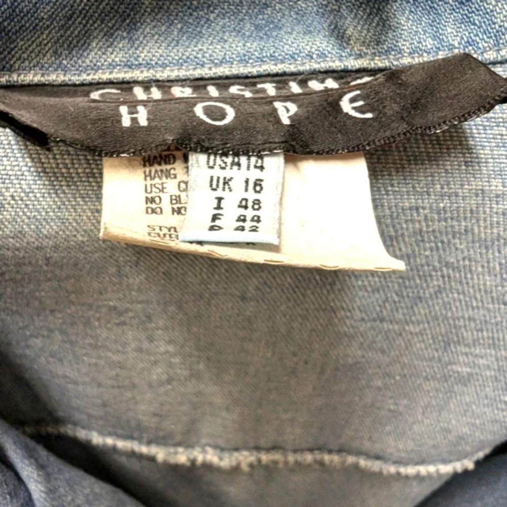 Vintage Christina Hope embroidered denim jacket NWOT size 14